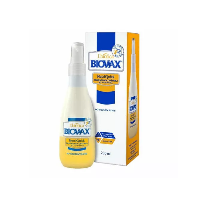 biovax quick dwufazowa odżywka bez spłukiwania do włosów blond