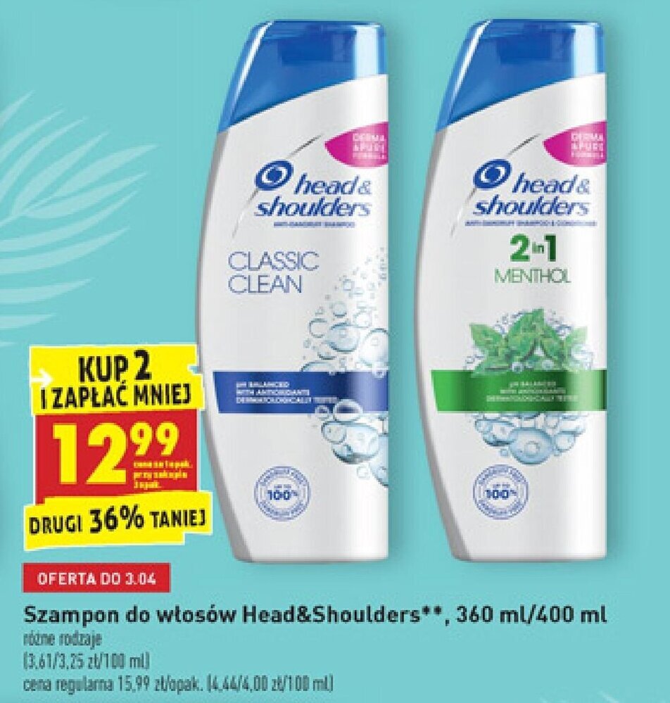 szampon head and shoulders cena biedronka