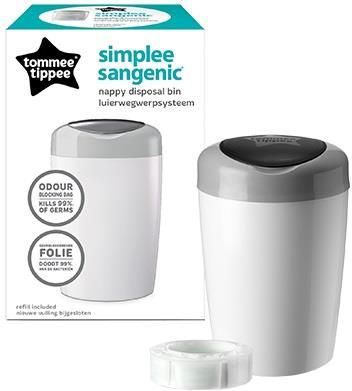 tommee tippee kosz na zużyte pieluchy szary sangenic simplee