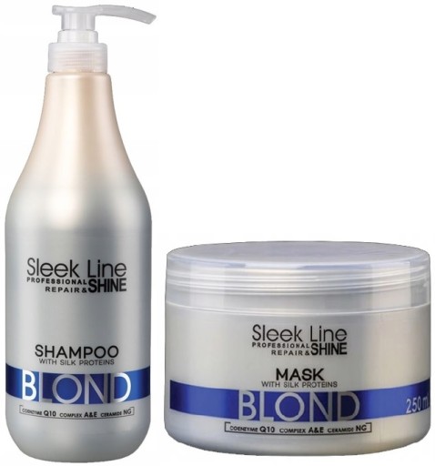 sleek line maska blond 1000ml i szampon