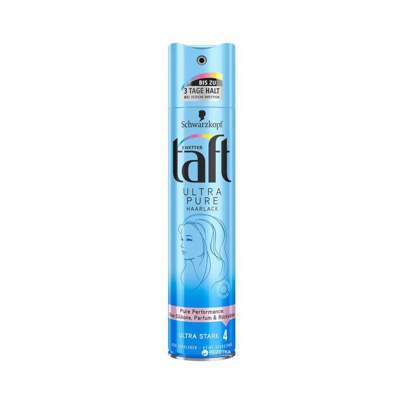 taft ultra pure lakier do włosów 4 niebieski 250ml