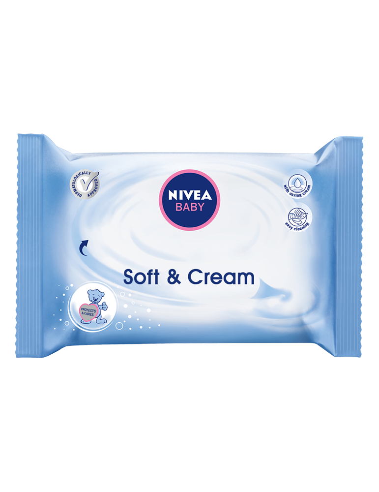 nivea baby chusteczki nawilżane soft & cream