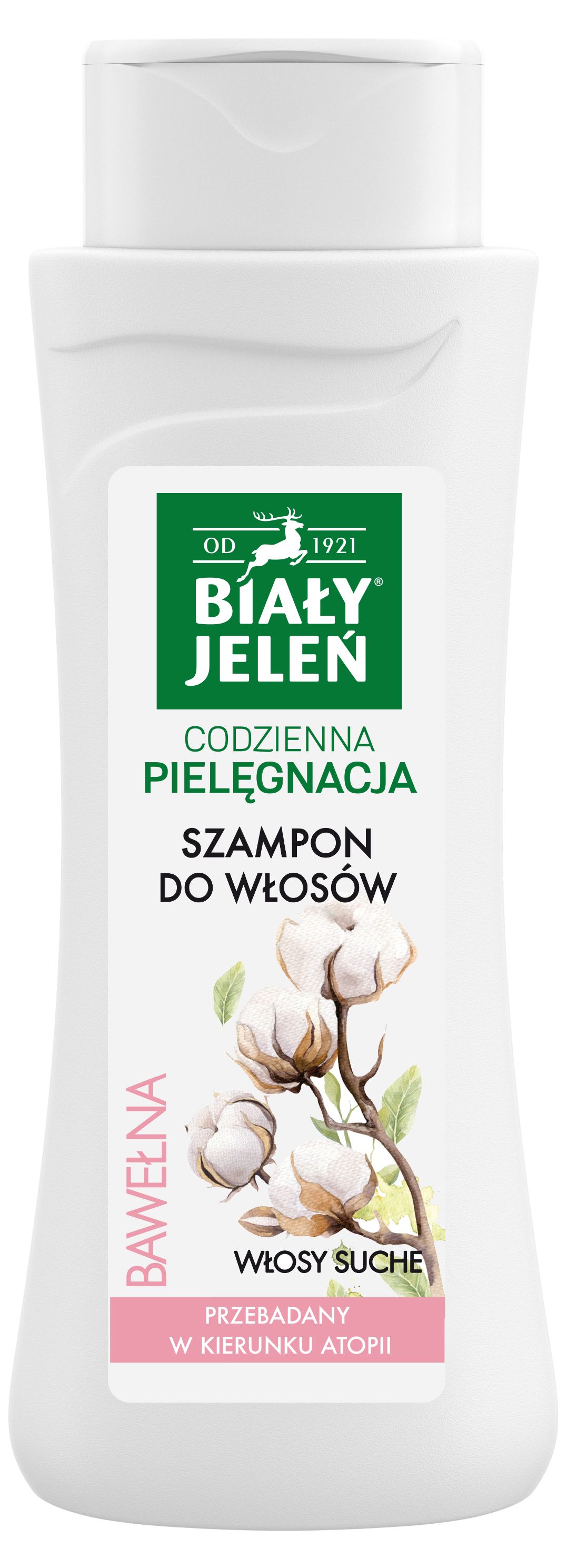 szampon biały jeleń bawełną