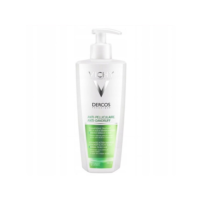 vichy dercos szampon łupież tłusty 390ml