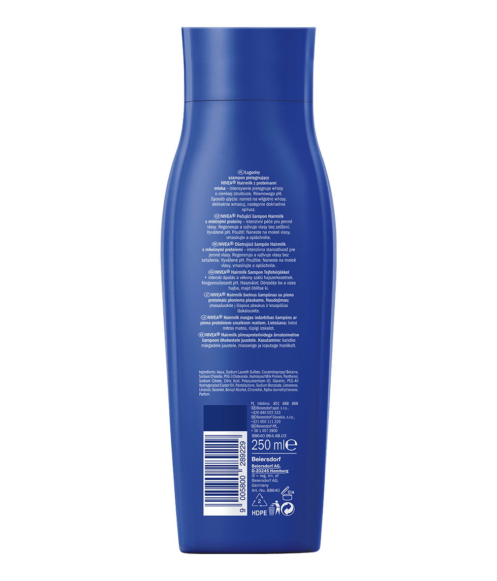 nivea hairmilk mleczny szampon do włosów o cienkiej strukturze