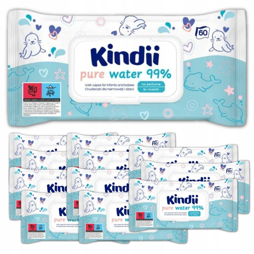 cleanic kindii chusteczki nawilżane ultra sensitive 6 x 60 szt