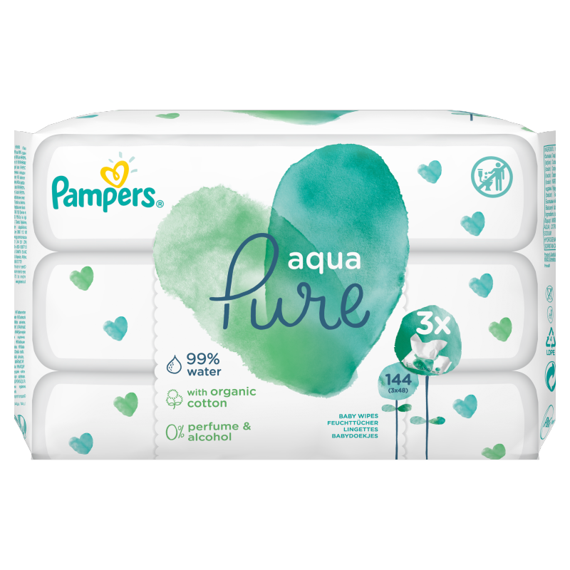 chusteczki pampers pure trojpak