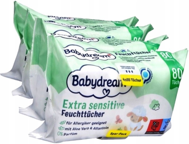 babydream chusteczki nawilżane dwupak