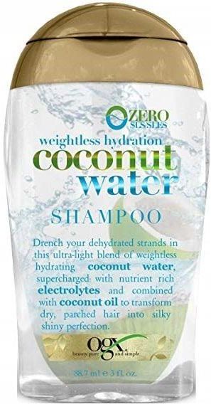 ogx nawilżający szampon z wodą kokosową coconut water