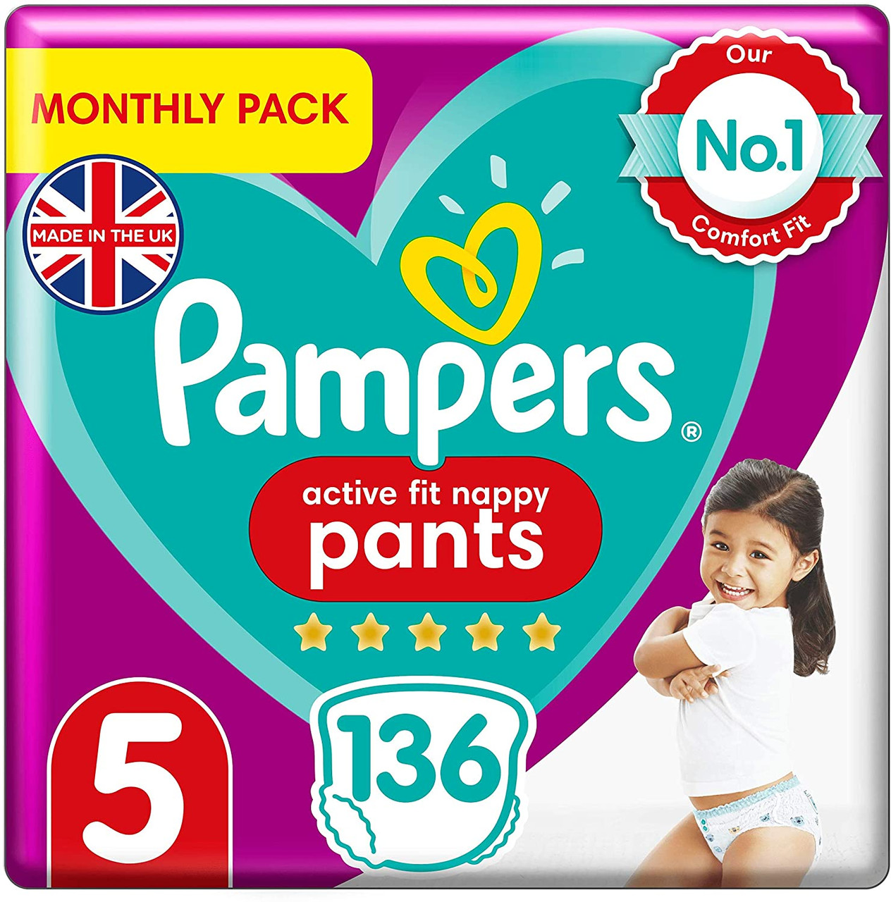 pampers active fit size 5