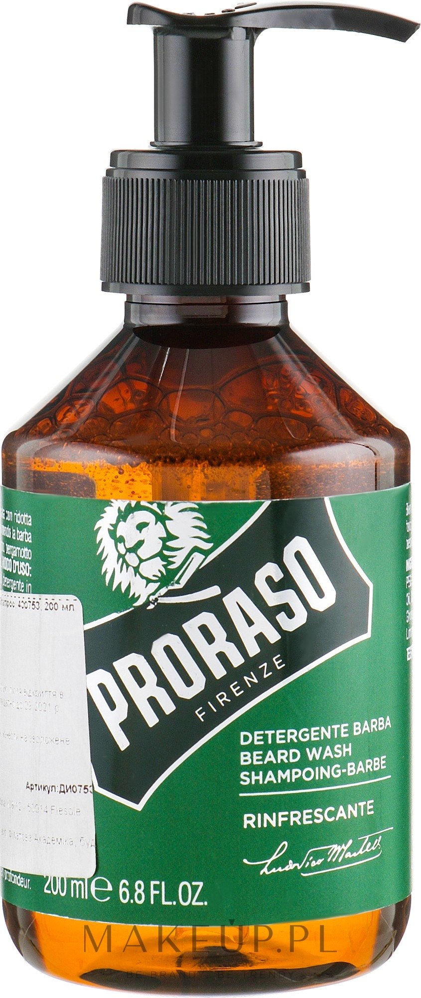 szampon do brody proraso beard shampoo refreshing opinie