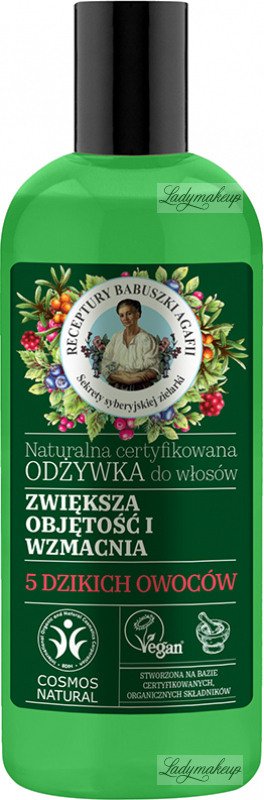 babuszka agafia dodająca objętości odżywka do włosów z rokitnikiem