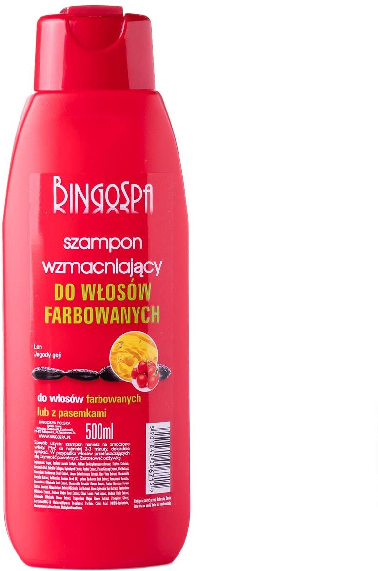 szampon wzmacniający len jagody goji 500 ml bingospa