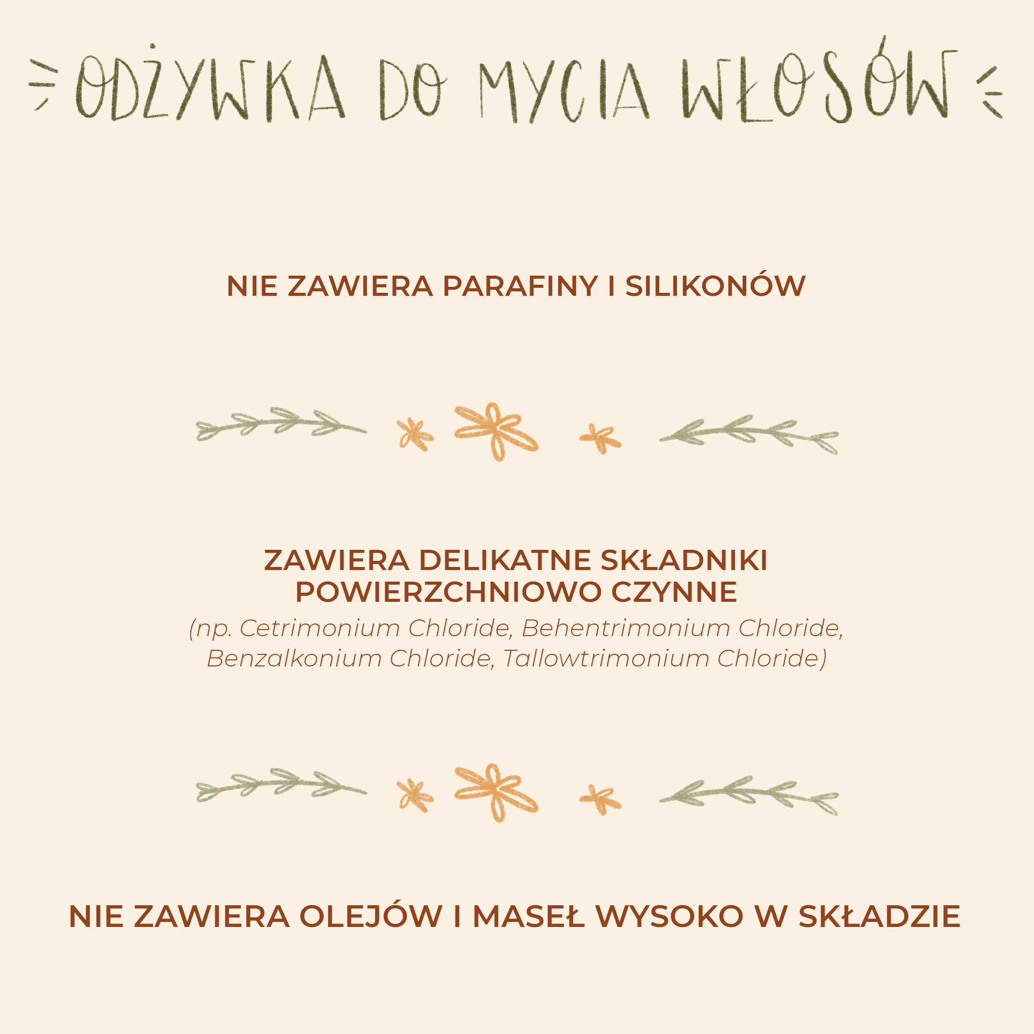 odżywka do mycia włosów skład