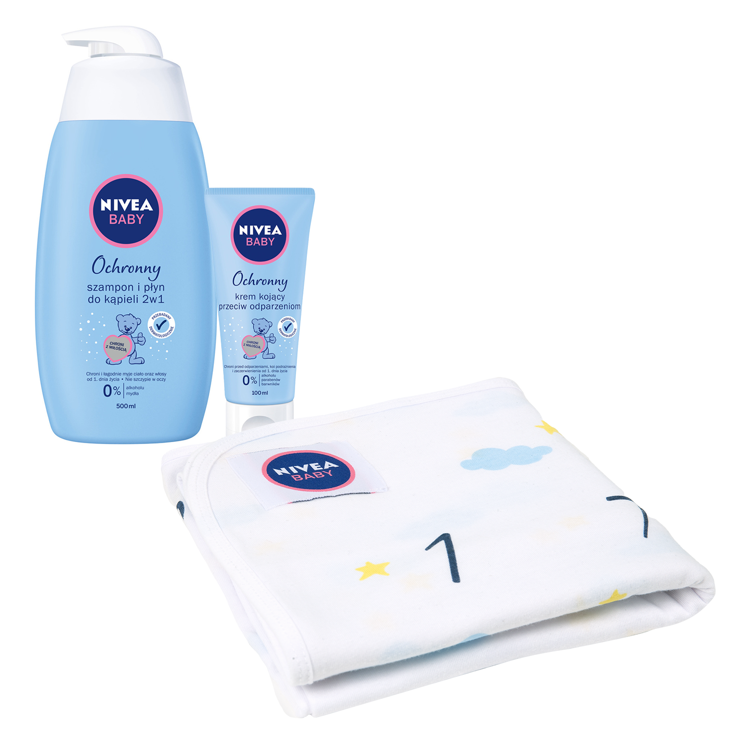 nivea baby szampon i płyn do kąpieli 2w1 500ml gratis