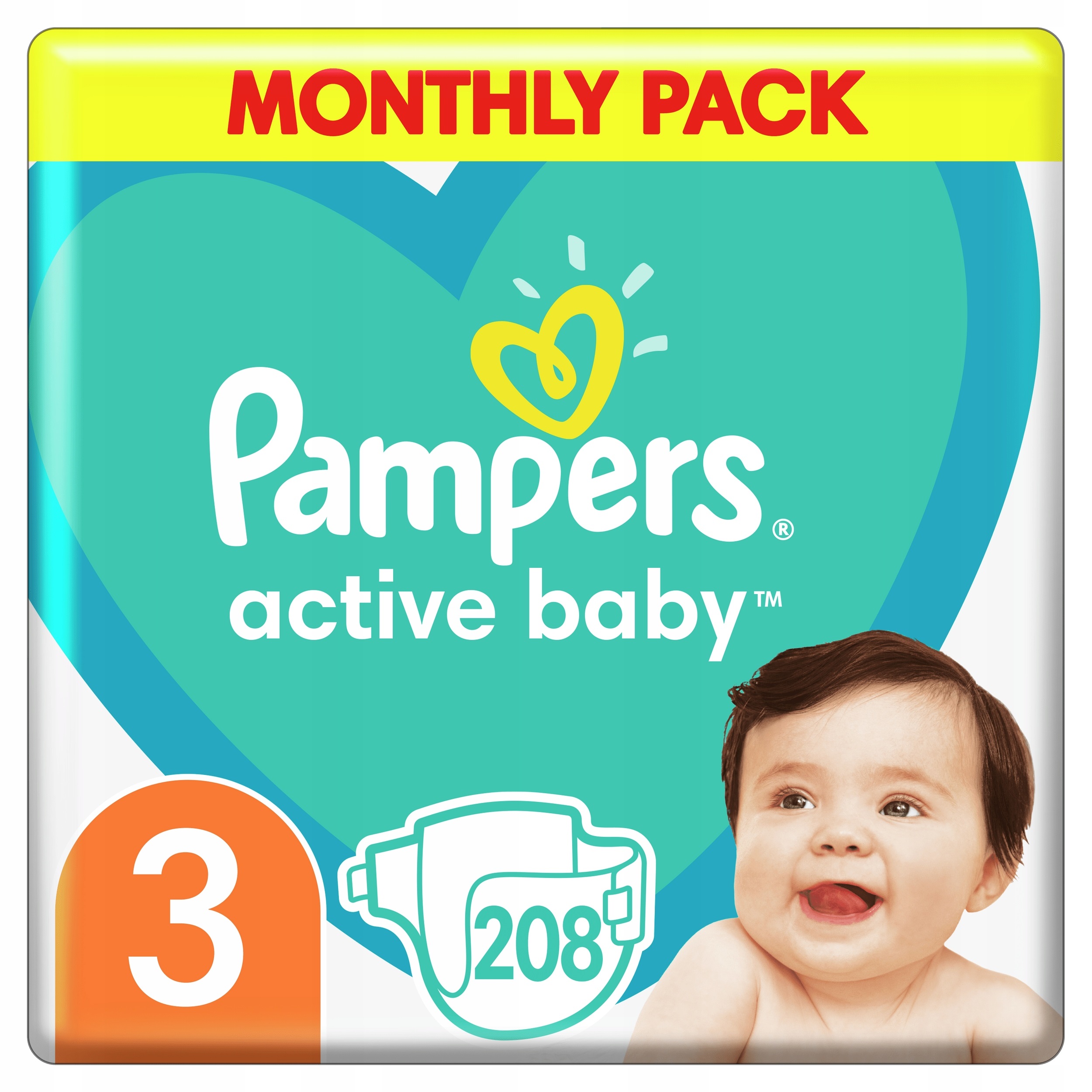 pieluchy pampers 3 208szt