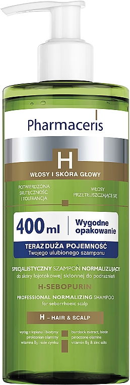 pharmaceris specjalistyczny szampon normalizujący do skóry łojotokowej