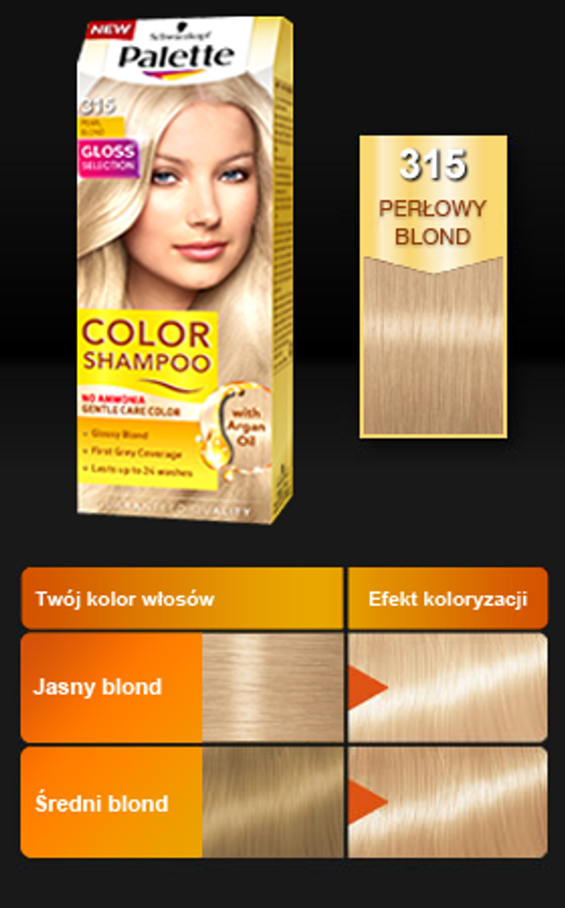 latte blond szampon palette