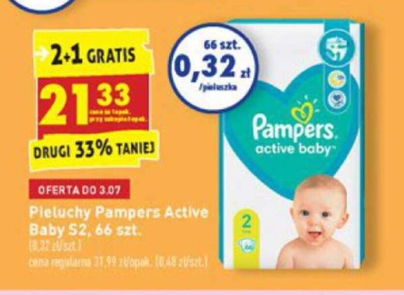 pieluchy pampers 2 w biedronce