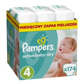 pampers active baby rozmiar 4 174 pieluszki 9-14 kg