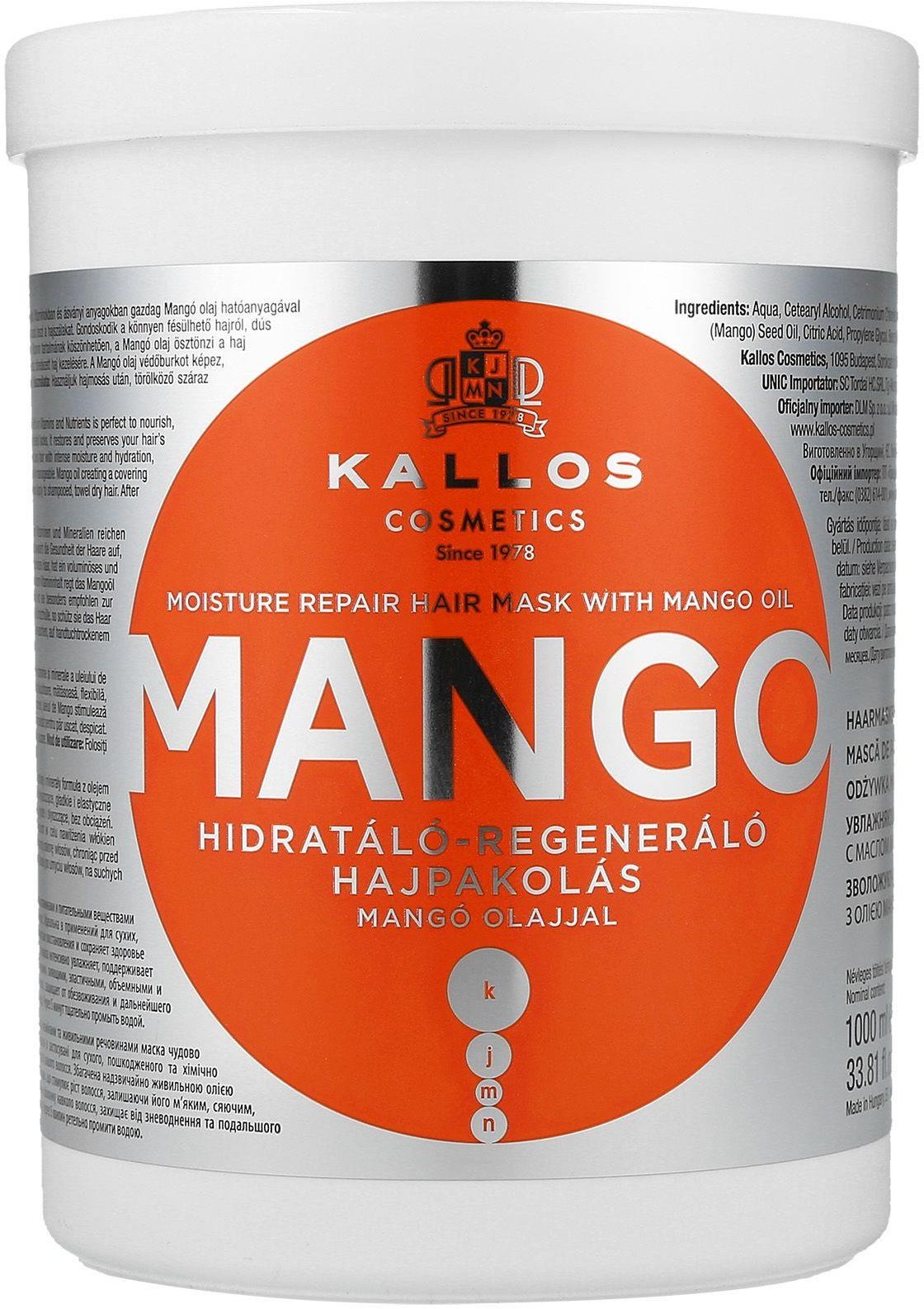 kallos olejek mango maska do włosów 1000 ml