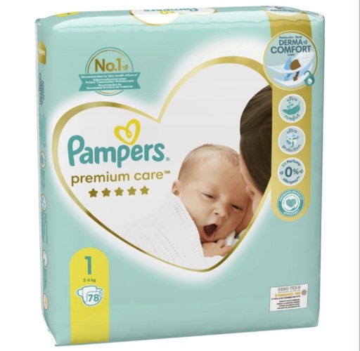 pieluszki pampers premium cere chusteczki