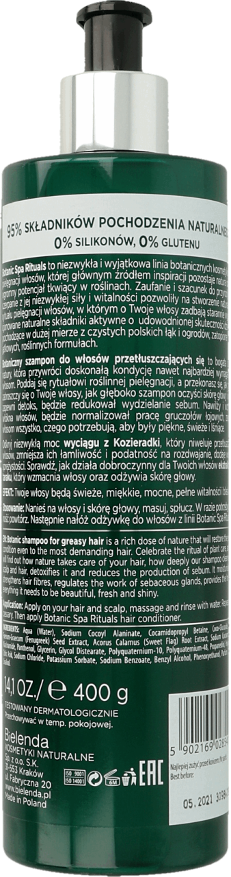 bielenda botanic spa rituals szampon kozieradka skład