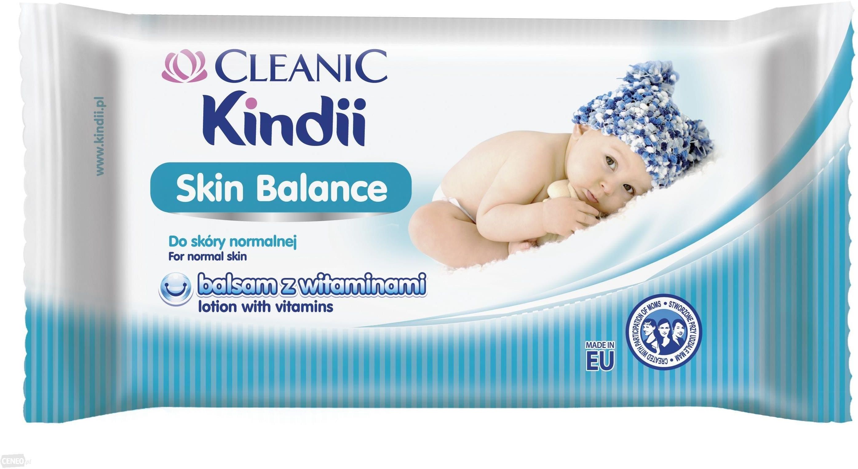 cleanic kindii skinbalance chusteczki nawilżane dla niemowląt