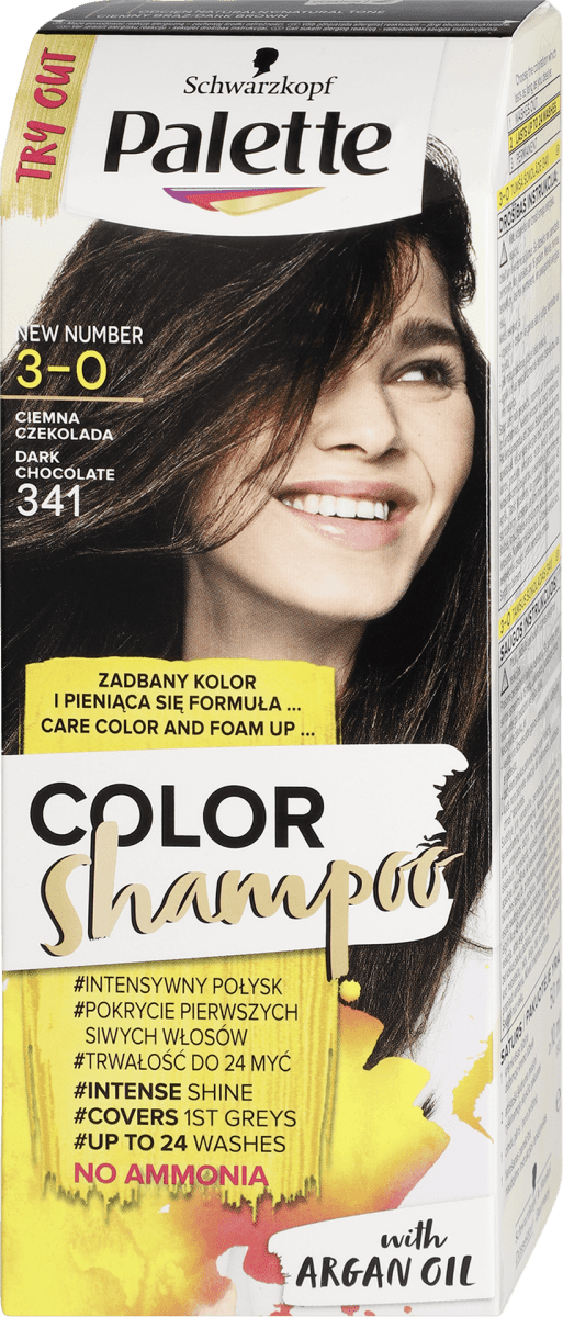 palette color shampoo szampon koloryzujący ciemna czekolada