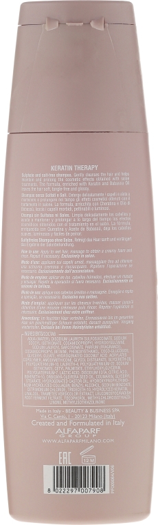 alfaparf keratin szampon skład