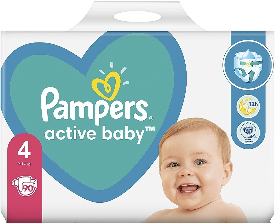 pampers active baby 4 90 szt