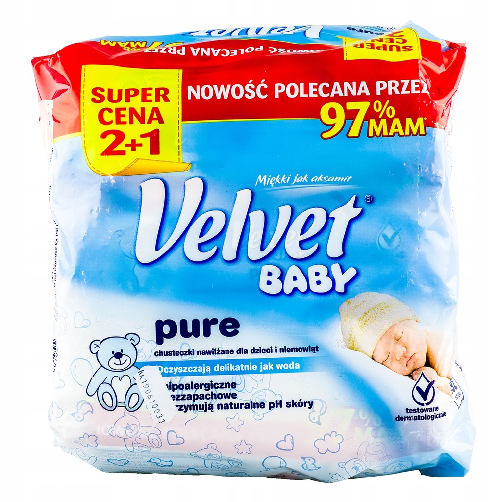 skład chusteczki nawilżane velvet baby pure opinie