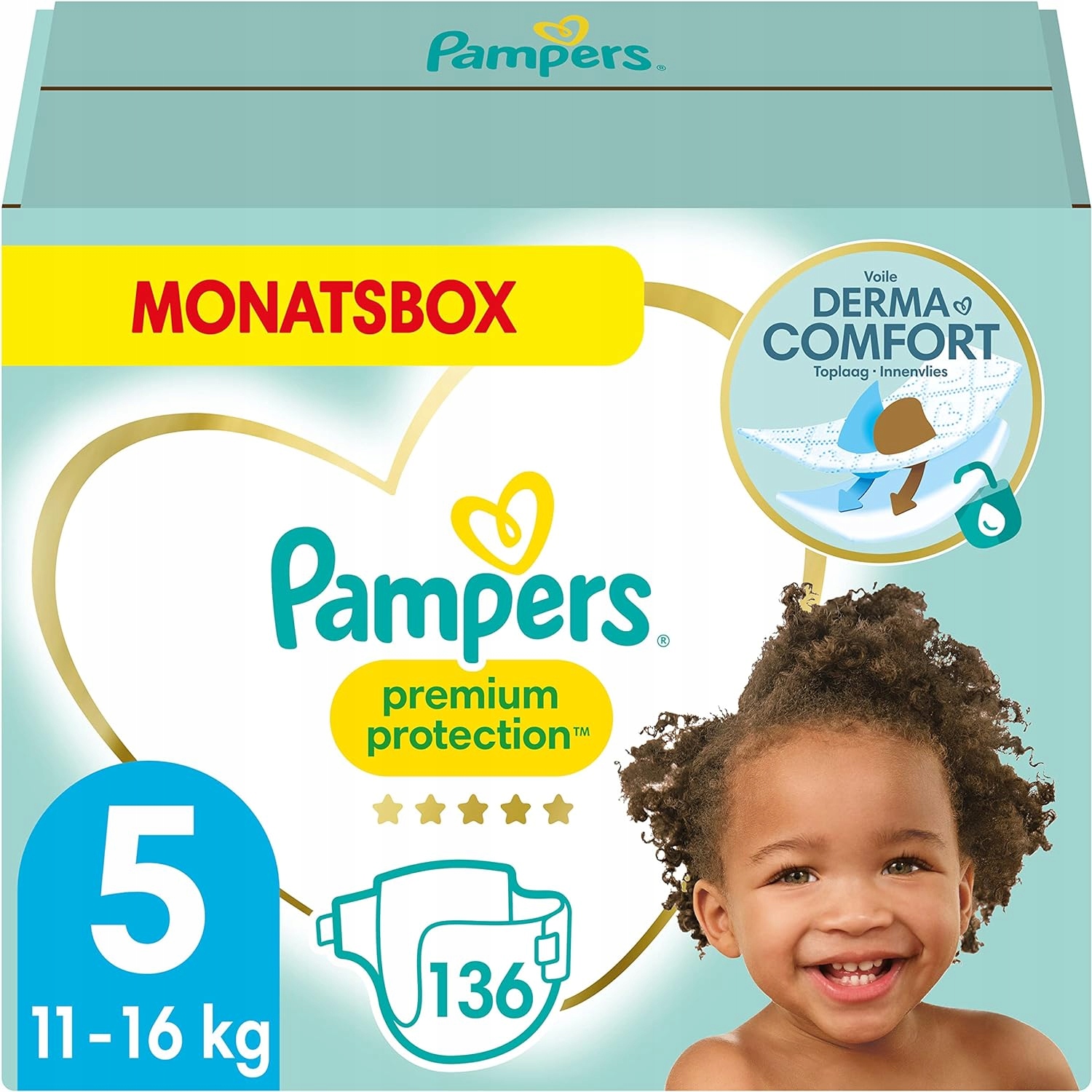 pampers premium protection 5 11-16kg 136szt