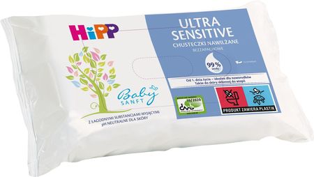 hipp ultra sensitiv chusteczki nawilżane w pudełku