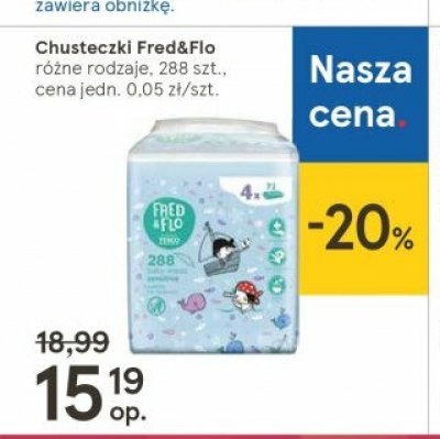 tesco chusteczki nawilżane fred flo