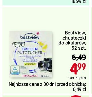 chusteczki nawilżane do okularów rossmann