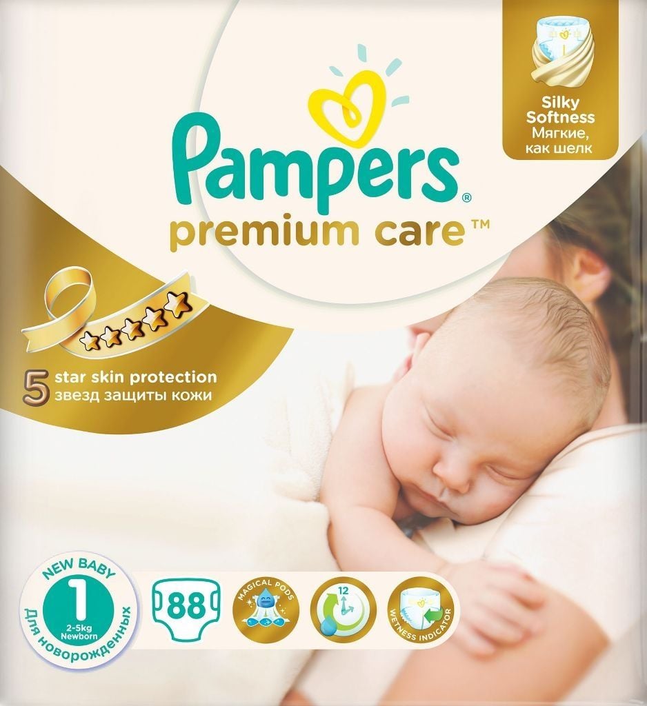 pampers premium care 1 new baby pieluchy 88szt pieluszki