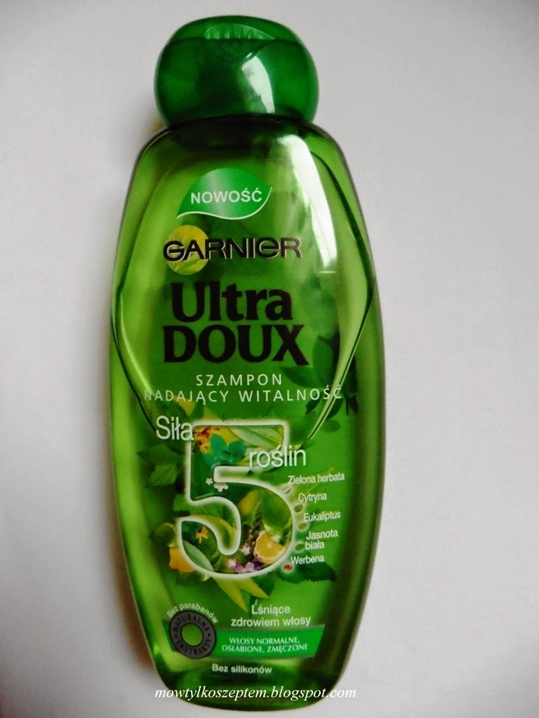 garnier ultra doux szampon nadający witalność siła 5 roślin