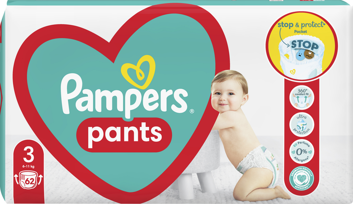 pieluchomajtki pampers 3 60 szt