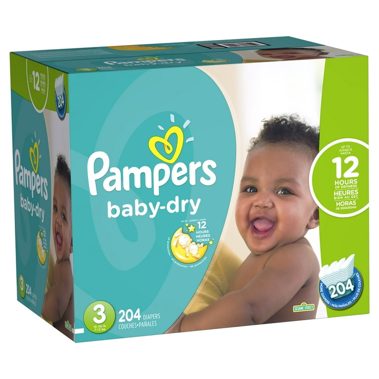 pampers size 3 204 count