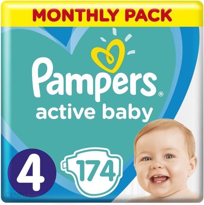 pieluchy pampers active baby mth 4 maxi 174szt