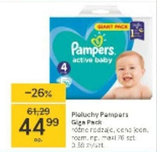 tesco pieluchy pampers