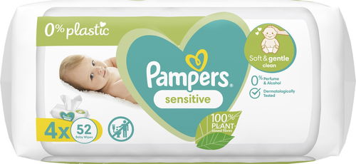 pampers sensitive x4 cena