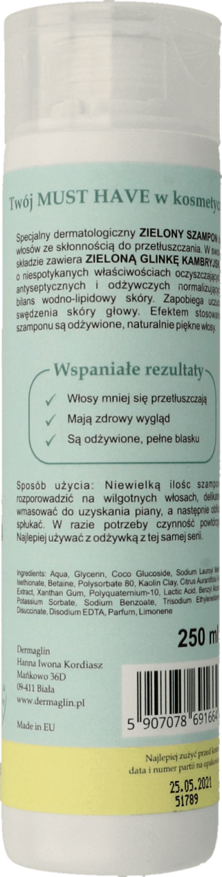 szampon dermatologiczny do włosów przetłuszczających się