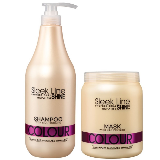 sleek line szampon colour