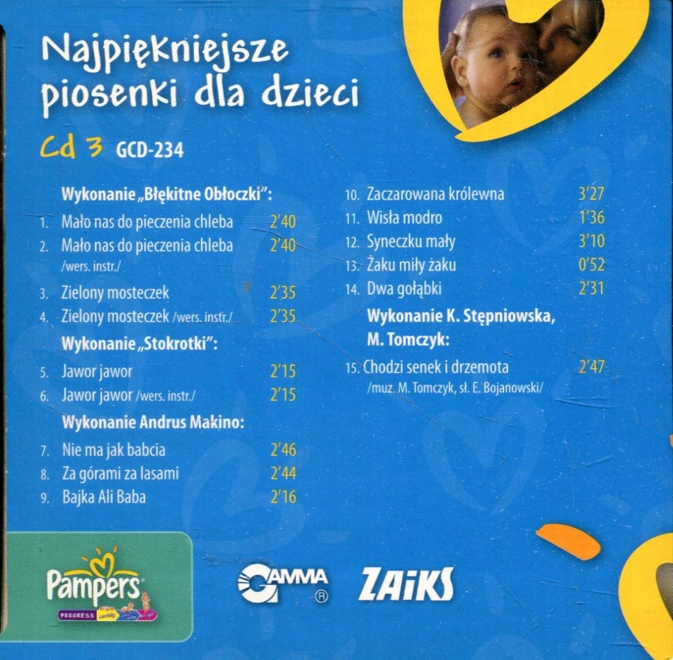 najpiękniejsze kołysanki dla dzieci pampers tytuły