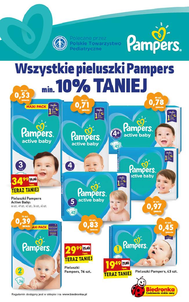 pieluszki pampers biedronka