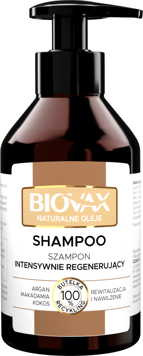 biovax szampon intens regenerujący argan makadamia kokos