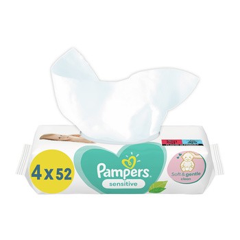 pampers chusteczki nawilżane dla niemowląt 4 x 52 szt