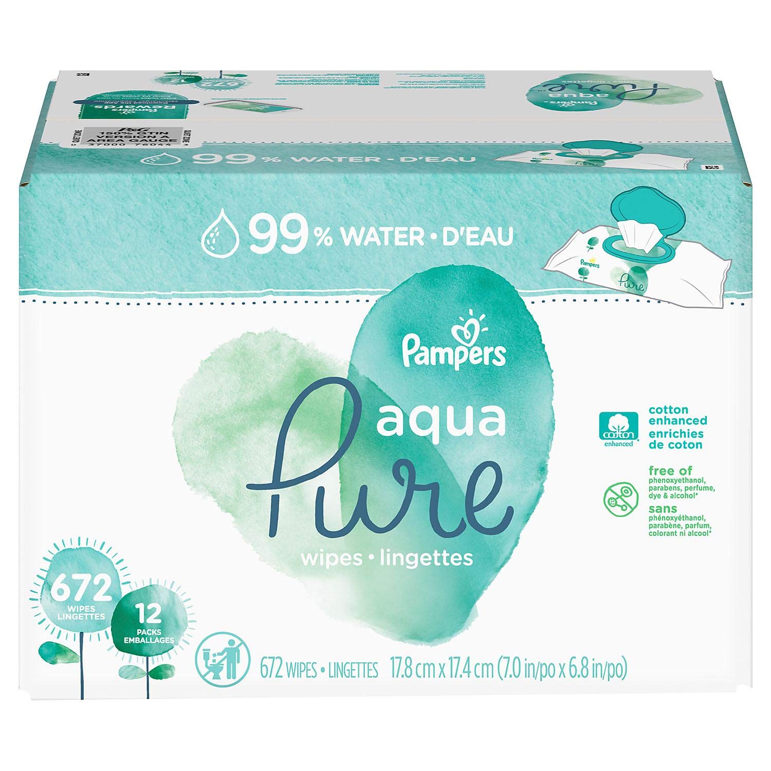 pampers pure water wipes